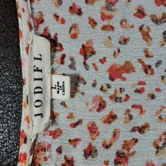 Jodifl Multi Print Babydoll Tiered Lined Dress Size - Picture 8 of 10